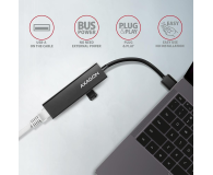 Axagon HMA-GL3A SuperSpeed USB-A hub + gigabit LAN - 1485449 - zdjęcie 3